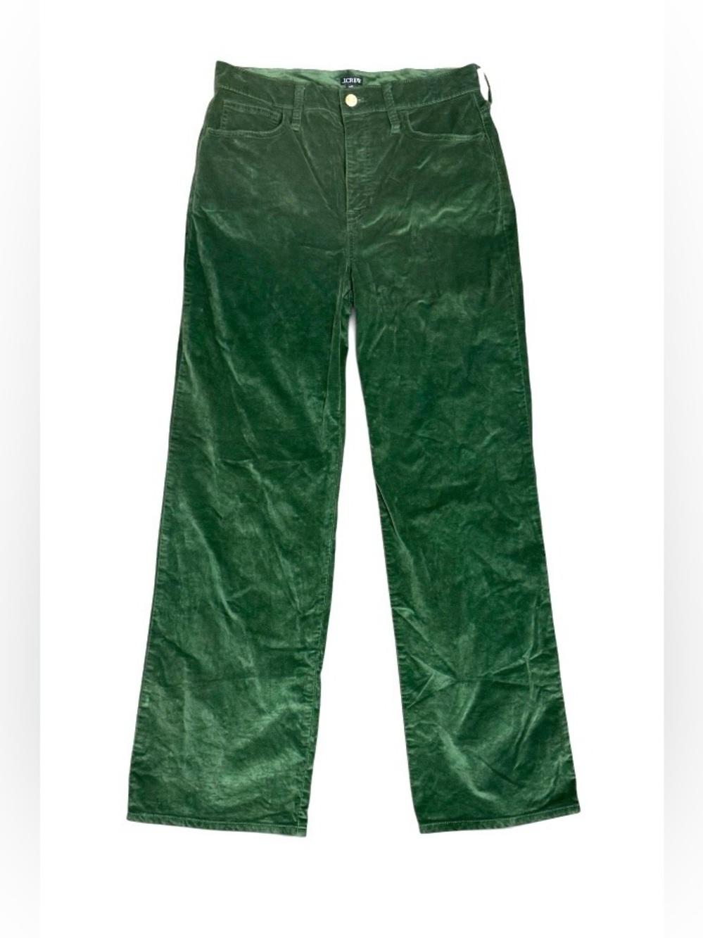 J. Crew Women's Dark Green Corduroy Wide-Leg Pants size 28